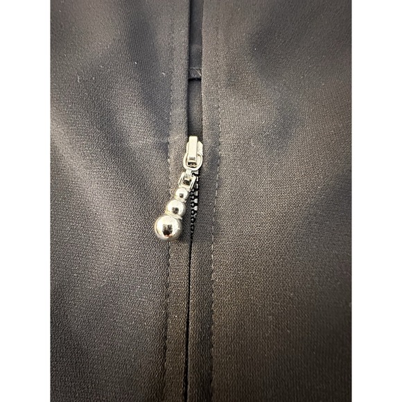 VTG Bob Mackie Studio Black Blazer Women Size 14 Zip Front Studded Career Office - Picture 6 of 9